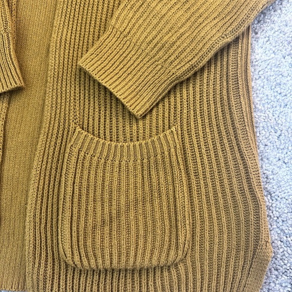 Madewell Open Cardigan with Pockets Mustard Yellow - Picture 5 of 11